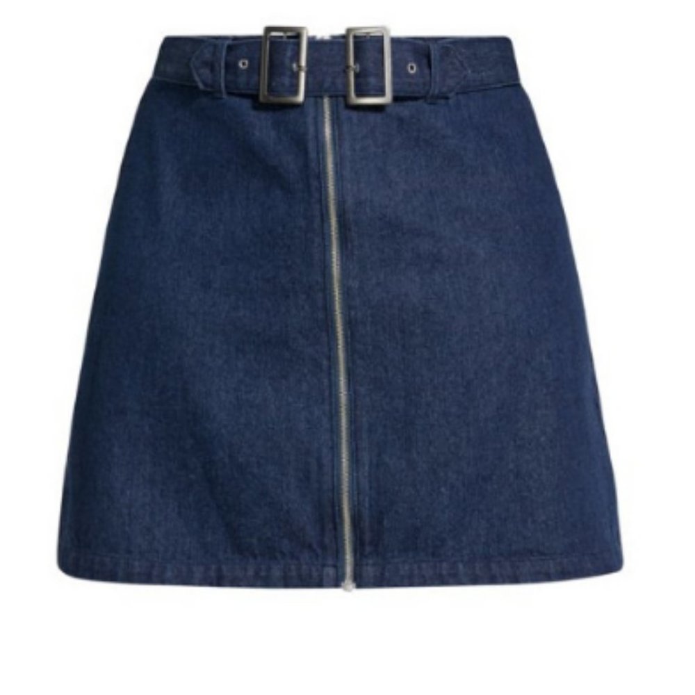 Sexy Buckle Skirt - denim PLUS SIZE